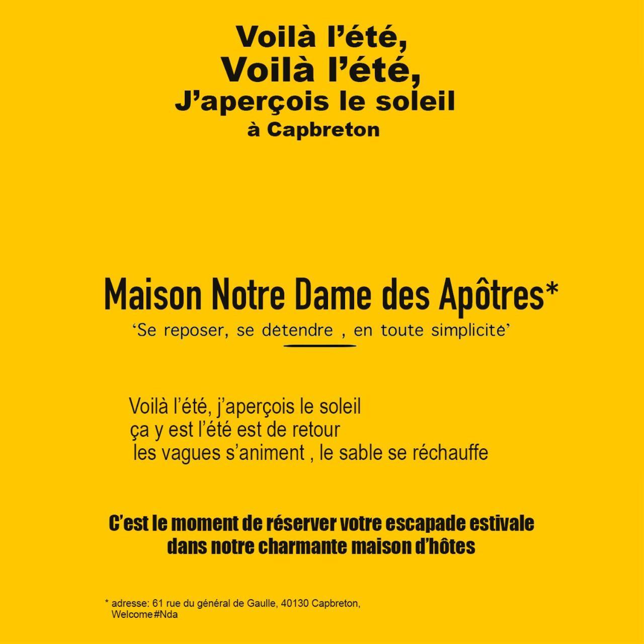 Maison Notre Dame Des Apotres Capbreton Esterno foto